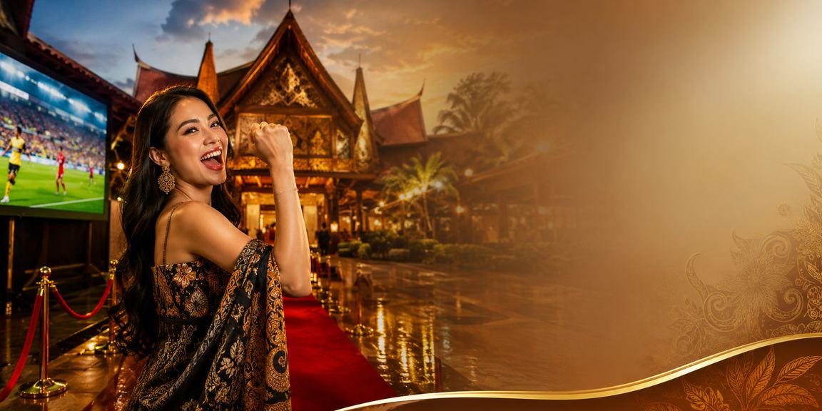 Suasana kasino hiburan bergaya batik di Sarawak dengan pelbagai meja permainan